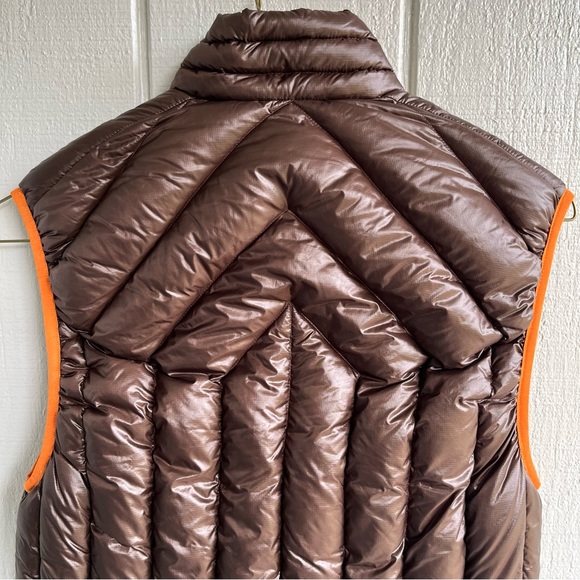 Big Agnes Men’s Ways Gulch Down Vest in Brown and Orange Size S - Picture 8 of 10
